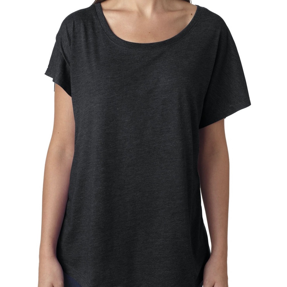 Abound short sleeve open deep back tee shirt p strap in charcoal gray